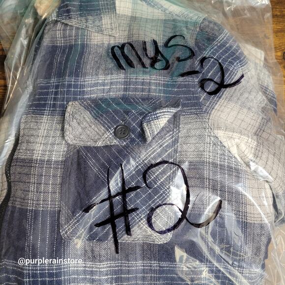 Vtg IC Mist Flannel Plaid Sherpa Shacket Jacket L Zip Front - Picture 11 of 11